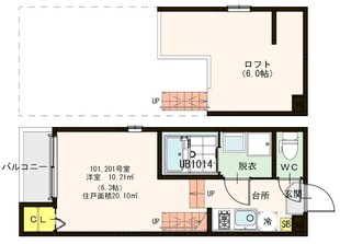 ハーモニーテラス大楠の物件間取画像